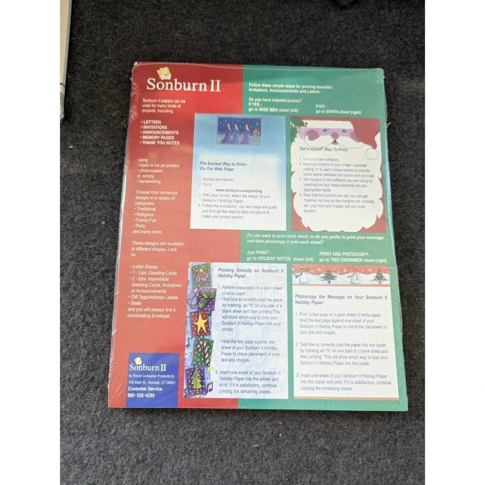 Sonburn Holiday Papers‎ 100 Sheets Each - Christmas Theme (Sealed New)